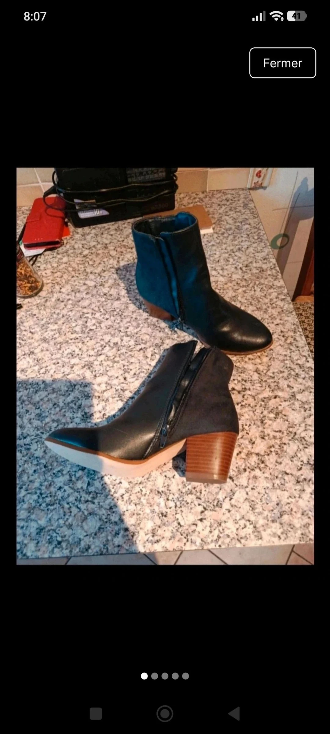 Bottines bi matière 